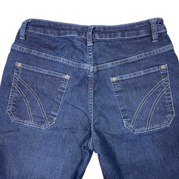 Bermuda Jean‎ Shorts Women's Sz 32" Cutoffs Stretch Denim Modest Retro Grunge - Picture 5 of 6